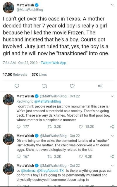 Court Rules That A Mom Can ‘Transition’ Son Into Girl Against His Dad’s Wishes. Opinions?