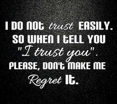 Do you trust people until they prove that they can't be trusted? ... or do you not trust anyone until they prove that they can be?