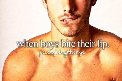 Girls, guys biting their lip, hot or not?