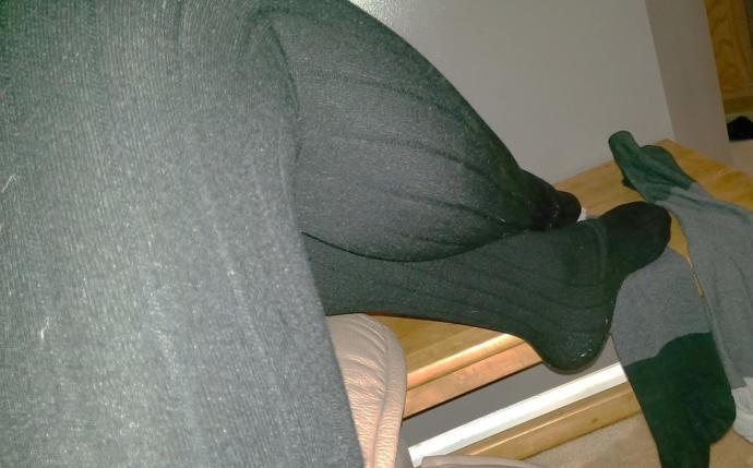 Wearing my wifes tights when she is at work, do you think she will sense I have when she gets back?