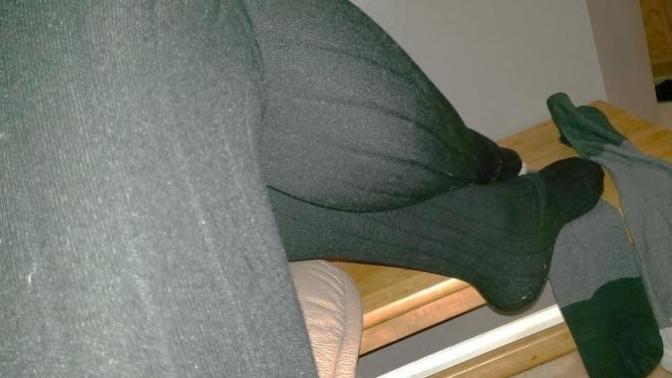 Wearing my wifes tights when she is at work, do you think she will sense I have when she gets back?