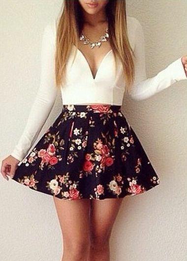 What fashion options with floral print look the most interesting??