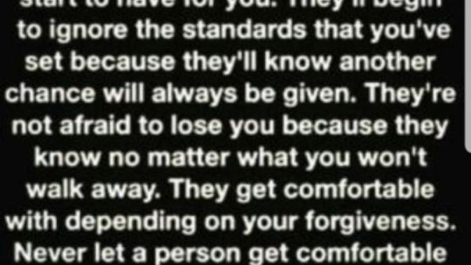 How much forgiveness do you give?