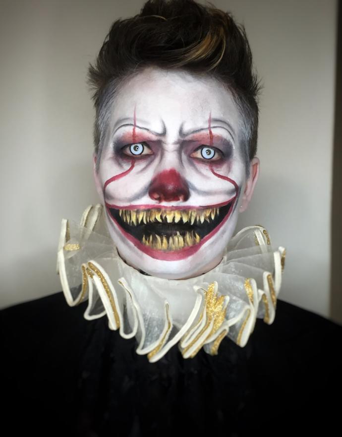 Have you ever tried doing Halloween make-up/face paint instead of wearing a mask or just costume pieces?