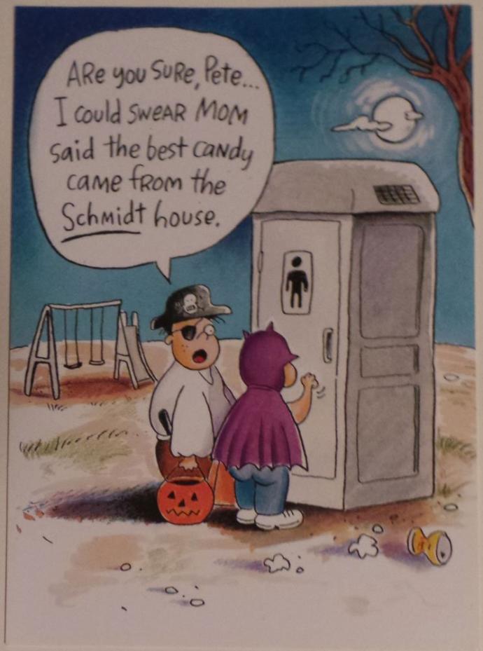 I’ll let you see mine, if you let me see yours! …OK, you knew I was talking about Halloween humor right?
