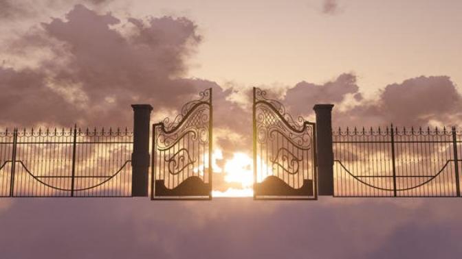 What song will play as the gates of heaven open?