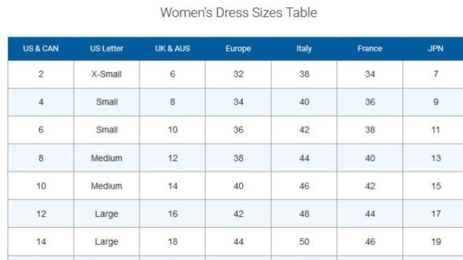 What's your size in clothing?