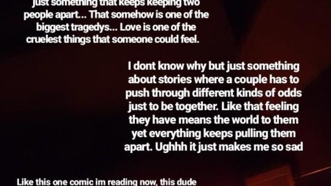 Love is the cruelest shit ever?