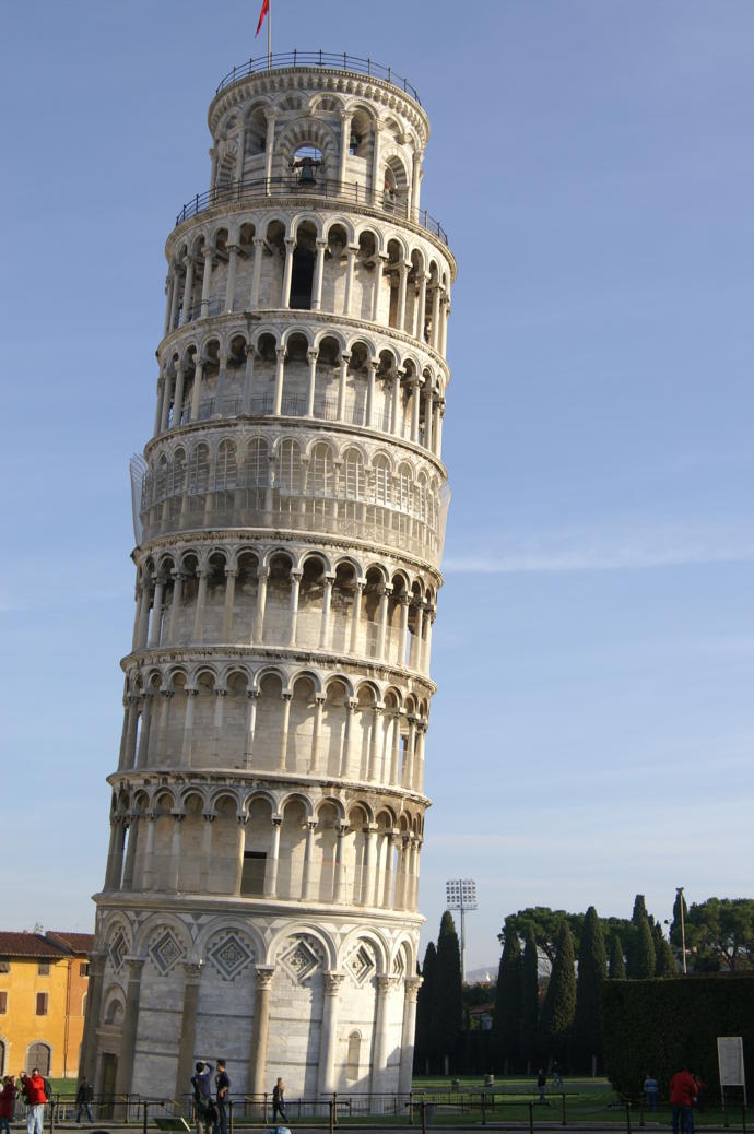 Should the leaning tower of pizza be fixed?