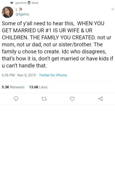 Should your wife and children come before your parents?