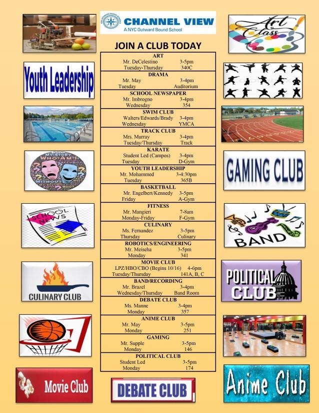Did you join any clubs while in school?