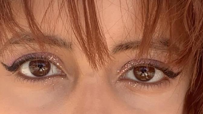 Makeup look #4 purple look with nude lipstick how is it? And is it too much?