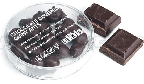 Has anyone ever given you something to eat and then told you that something was in it that you didn't like? ... how about chocolate covered insects?