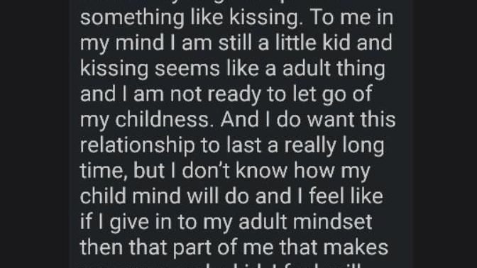 Alright. I've been dating this girl for over a year now. And I would go as far as to say that I love her. But she still won't kiss me... What do I do?
