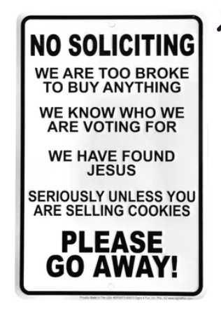 When a salesperson knocks on your door, do you answer?