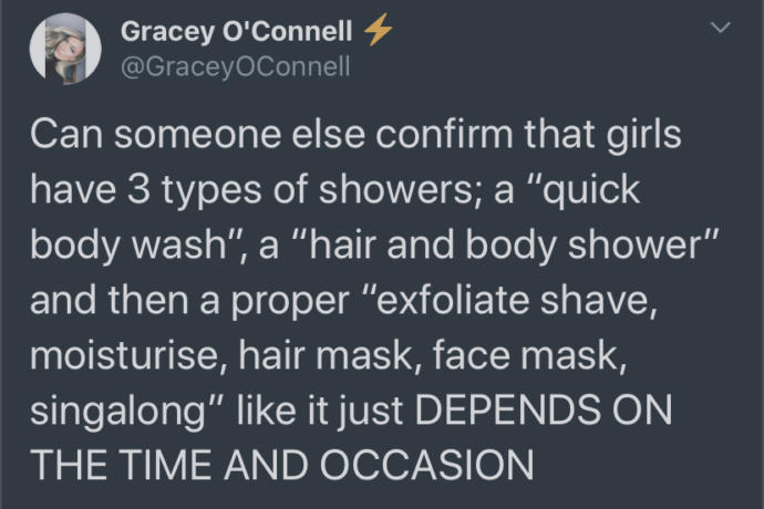 Do you think girls take longer to have a shower than guys?