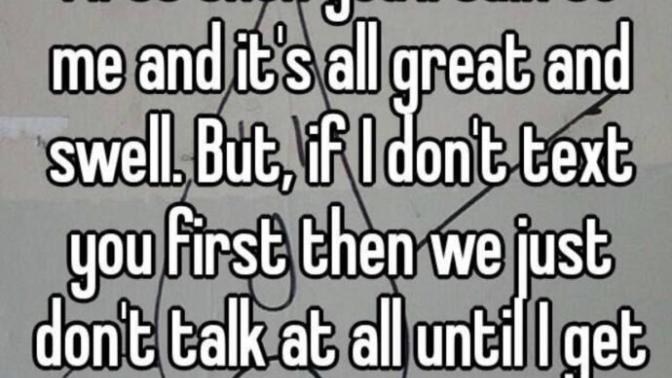 Is it possible for a man to be interested in a woman but barely text first?