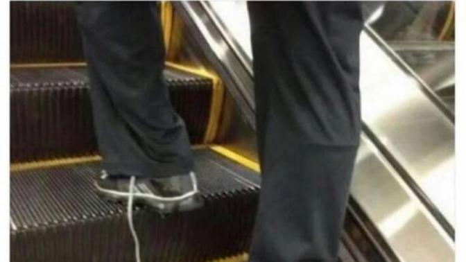 Do you ever see kids walking around with untied shoe laces?
