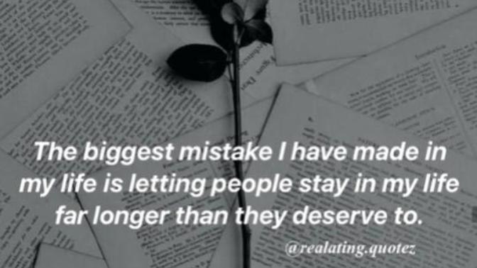 Do you let people stay for longer than they deserve?