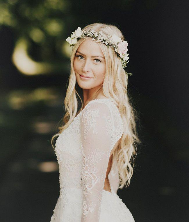 Is a flower crown a good look for a wedding with blonde hair?