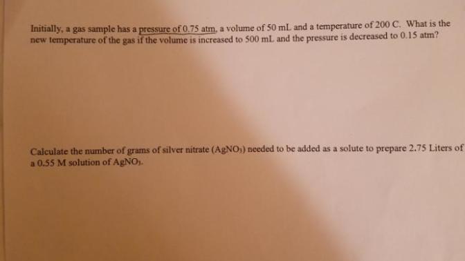 I need help answering a chemistry question?
