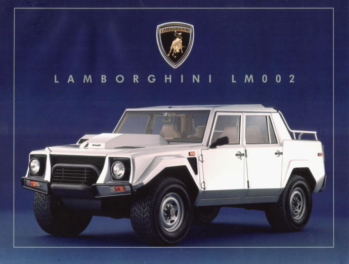 The Lamborghini LM002 aka Lamborghini truck is an off-road Truck Top Speed: 125 mph