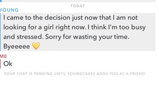 Update :( about the guy I met on bumble that goes to the same college as me?