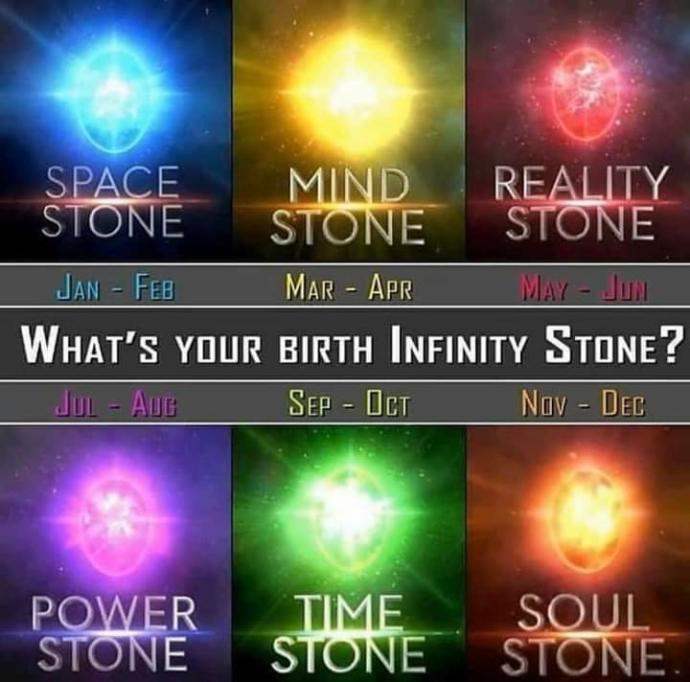 What is your birth infinity stone? Pick one from the picture?