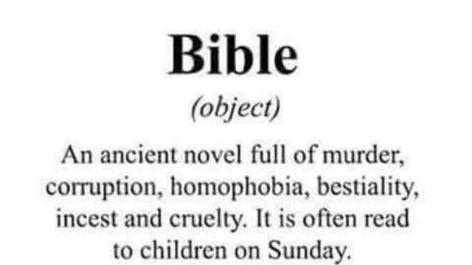 In your own words can you define the bible?