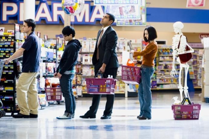Who do you think holds up the lines at checkout counters the longest?
