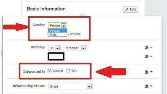 What's the reason to hide the "Interested In" Field on Facebook?