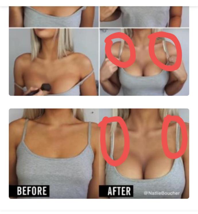 What do you think of the idea of using makeup on breasts?