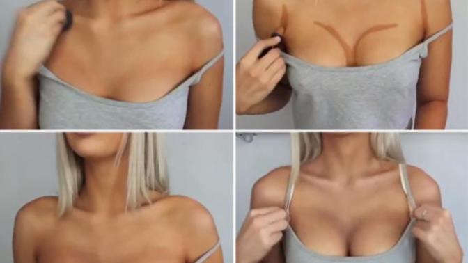 What do you think of the idea of using makeup on breasts?