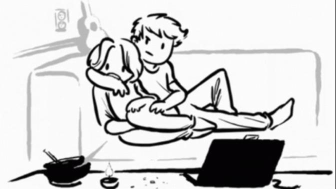 Is it normal for my girlfriend to bite my arm when cuddling?