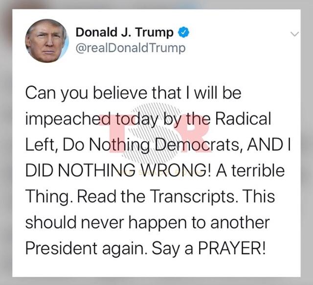 How do you guys feel about Trumps tweet about Impeachment?