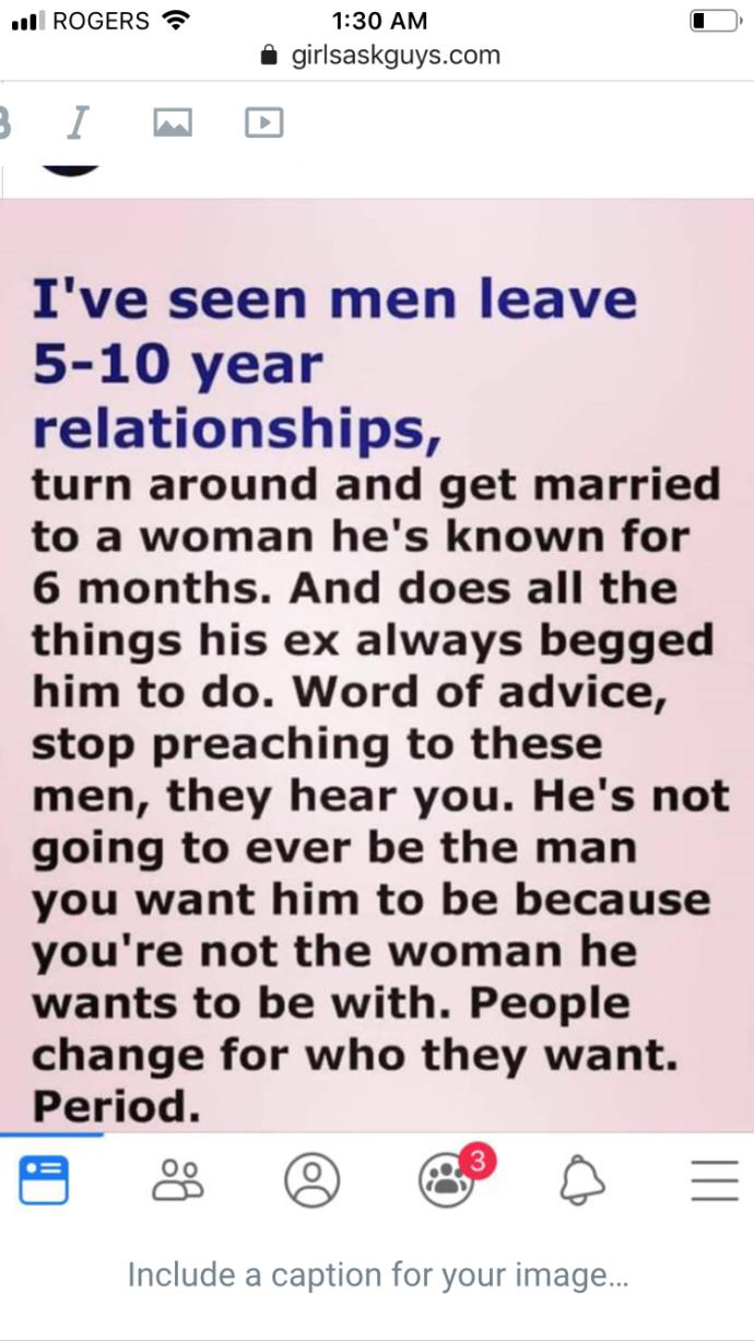 Guys (ladies as well) do u agree with this statement? Also would u rather marry someone u have history with or someone brand new?