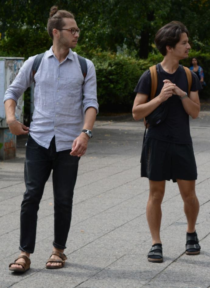 A common sight in summer, not considered a poor fashion choice necessarily