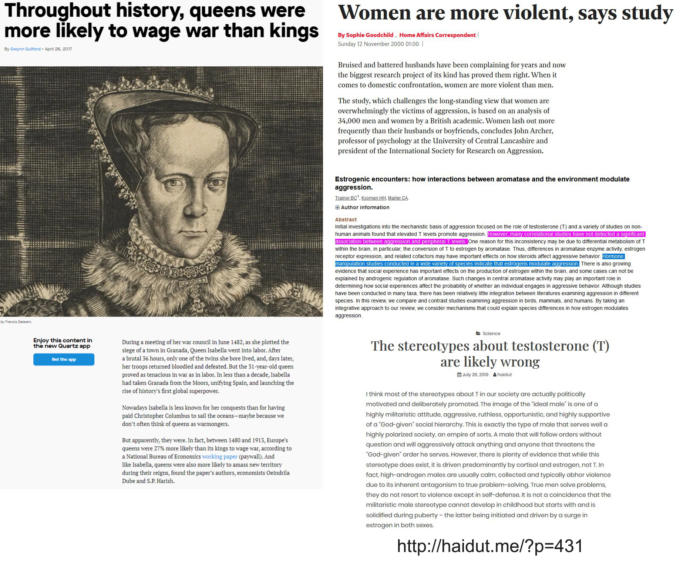 "If women ran the world, there would be no wars!"