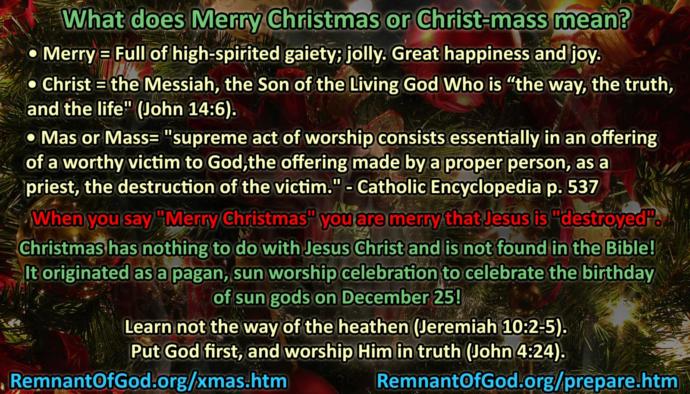 What does Merry Christmas or Christ-mass mean?