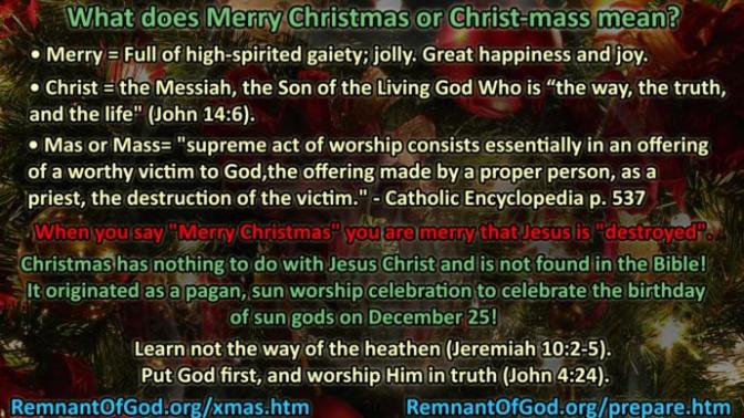 What does Merry Christmas or Christ-mass mean?