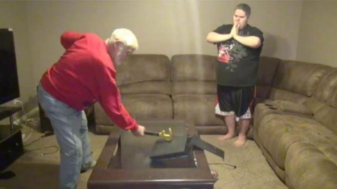 What do you think of exasperated parents who destruct children's console?