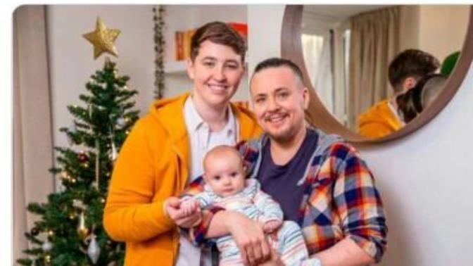 Transgender man gives birth to non-binary partner's baby with female sperm donor. Opinions?
