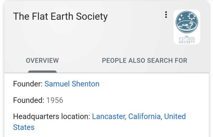I didnt know we have a flat earth society. Is there any flat earther here?