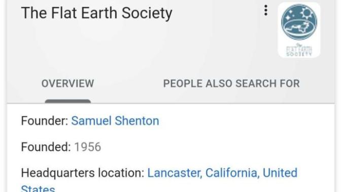I didn't know we have a flat earth society. Is there any flat earther here?