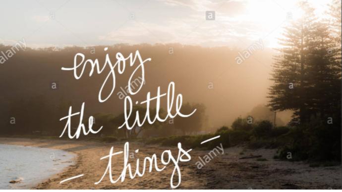 Do you remember to appreciate the little things?