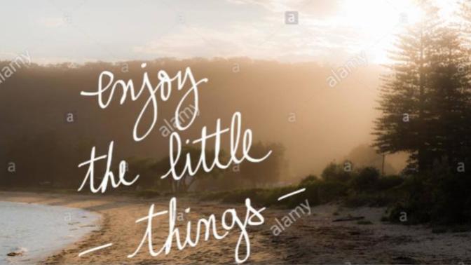 Do you remember to appreciate the little things?