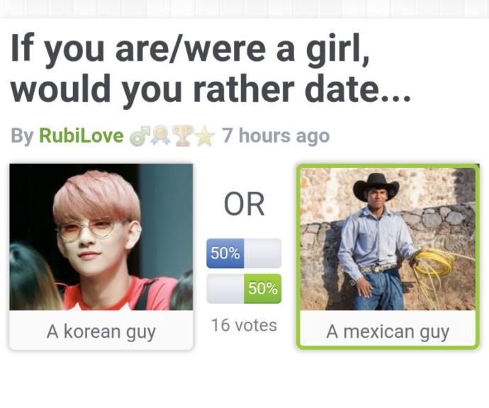 How can it be possible that Korean men are preferred as dating material over Mexican men?