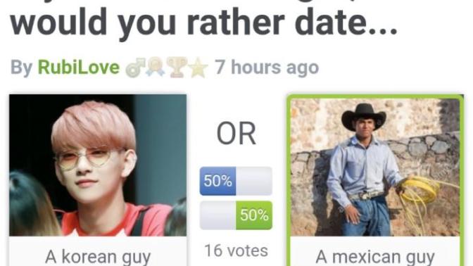 How can it be possible that Korean men are preferred as dating material over Mexican men?