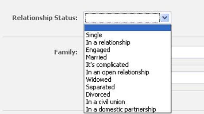 Making a new relationship official on Facebook?