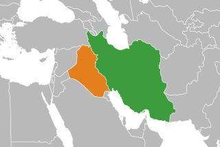 Iraq (orangish) & Iran (green)